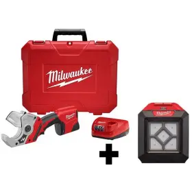 2470-21-2364-20 Milwaukee M12 12v Lithium-ion Cordless Pvc Shear Kit With 1000 Lumens Flood