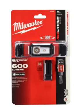 262061-24232410 Milwaukee 2116-21 Redlithium Usb Beacon Rechargeable Hard Hat Light