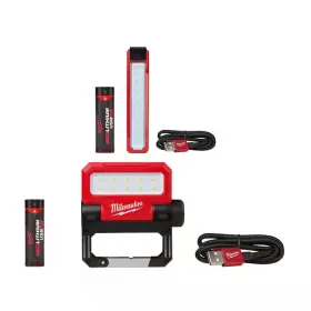 Milwaukee 313051325382 445 Lumens Led Rover Rechargeable Pocket Flood Light And 550 Rechargeab