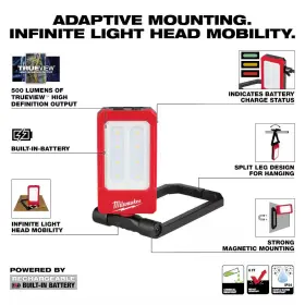 Milwaukee 445030969959 500 Lumen Usb-c Rechargeable Low-profile Magnetic Task Light