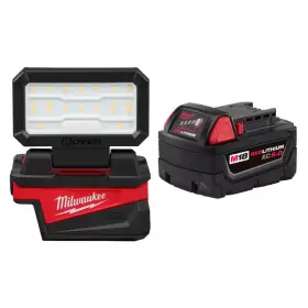 Milwaukee 445031484499 M18 18-volt Lithium-ion Cordless 1000 Lumens Rover Compact Folding Flood Light W