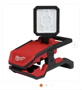Milwaukee 445044962946 M18 18-volt 2000 Lumens Lithium-ion Cordless Rover Led Clamping Flood Light Too