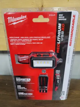2115-21 Milwaukee 56489 Redlithium Usb Low-profile Headlamp Rechargeable