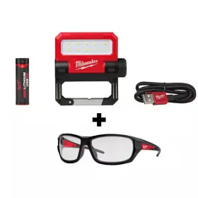 Milwaukee 744759075765 550 Lumens Led Redlithium Usb Pivoting Flood Light With Performance Safety Glass