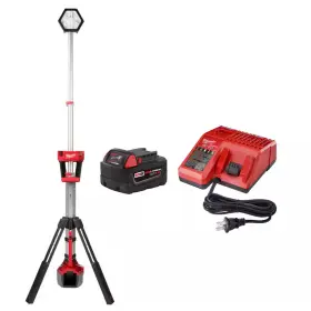 Milwaukee 744759842886 M18 18-volt Lithium-ion Cordless Rocket Dual Power Tower Light With 5.0ah Ba
