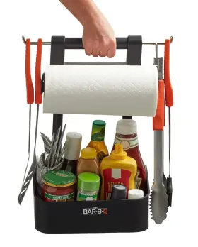 40299y Mr. Bar-b-q Adjustable Grilling Caddy With Extended Hook Store All