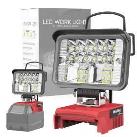 Mtiolhig-18v-worklight-red Mtiolhig Cordless Led Work Light 18v Battery 20w 2000lumen - Black/red