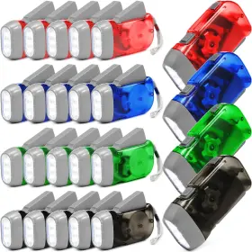 B0bpt4t1f3 Mudder 24-pack Hand Crank Led Flashlight Self-powered Torch Dynamo Camping Emerg