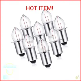 Bulb-0828 Mudder 8 Pieces 2d-2.4-volt 0.7a Krypton Flashlight Bulb Replacement Bayonet Bas