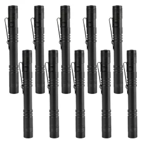 Mviocs-s356-10p-1 Mviocs 10 Pieces Mini Small Led Flashlight Handheld Pen Light Flashlights With Clip