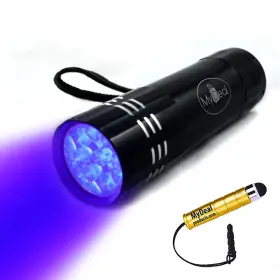 U2-uvhi-st Mydeal Products Visitruth Uv Ultraviolet 9 Led Blacklight Pocket Flashlight With Batteries Fo