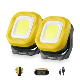 S-202 Napatyre 1000 Lumens Rechargeable Led Work Light 2 Pack Magnetic And 180 Rotate