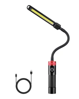 S305 Napatyre 5000mah Rechargeable Led Work Light 800lm Flexible Gooseneck Magnetic Base