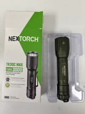Ta30c-max Nextorch Ta30c Max Tactical Flashlight 3000 Lumens Led One-step Strobe