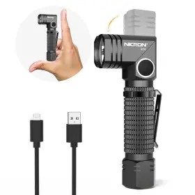 B0btnxmvch Nicron Flashlight 700 Lumens 90 Degree Pocket Rechargeable Ip65