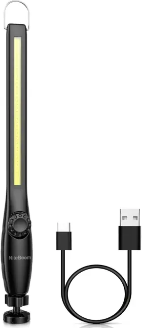 Nileboom 782267865577 Led Work Light 800 Lumens Rechargeable Cob With Power Capacity Inch