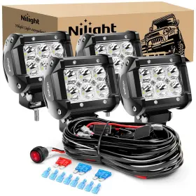 Zh036 Nilight 4pcs 4 Inch 18w Spot Led Light Bars Work Lights Fog Of