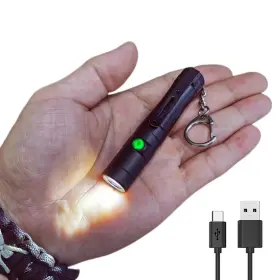 Nitefox 736542935202 Mini Rechargeable Keychain Flashlight Usb C Bright Key Light Portable Pocket