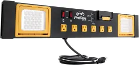 W2279 Nobrand 6-outlet Power Station With 2 Usb Cradle And Led For Workshops