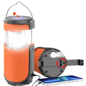 Lantern-001 Noctingale Battery Operated Camping Light Rechargeable Manual Crank Generator/solar Pan