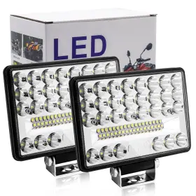 5-144w Nwpangu 6 Inch Led Work Light For Truck 144w 12000lumens Rectangle Flood Bar Off Roa