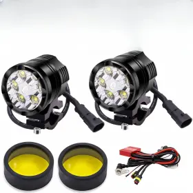 Us-60wspecial Nwpangu Covers Cable Led Motorcycle Yellow Fog Lights Driving Spotlights Auxiliary Front Light