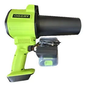 Fc.15.25.09 Ogery Rechargeable Leaf Blower With 6 Leds Cordless Green Black Battery Powered