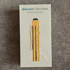 L30503191 Olight I3t Eos Polished Brass Slim Edc Led Flashlight Aaa Battery