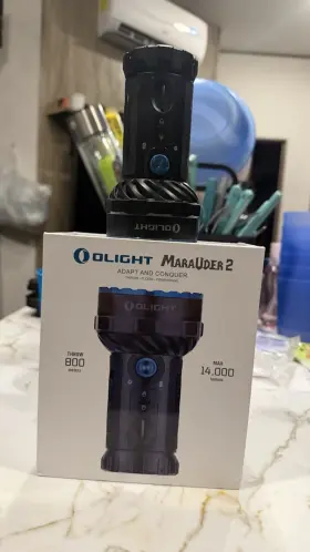 Marauder2 Olight Marauder 2 Led Flashlight 14000 Lumens 800m Black Powerbank Handheld