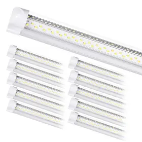 On-6000-v-10p Onlylux 8ft Led Shop Light Fixture - 8 Foot 100w 15000lm 6500k Linkable With Plug Sh