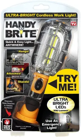 B07j46ld5f  Ontel Products Corp Handy Brite Ultra Bright Cordless Led Work Light 500 Lumens Magnetic Base Batter