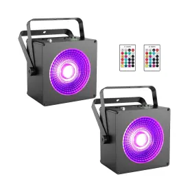Hyt-024-cobp2 Oppsk Rechargeable Battery Powered Par Lights - 30w Rgb Cob Led Wash Light 2 Pack W