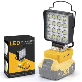 Orhomelife 727636466818 Led Work Light For Dewalt 20v Battery Cordless Max 48w 4800lm Li