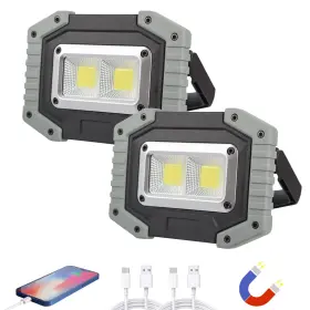 W840-g Otyty Led Work Light 2-pack 30w 1500lm Portable Rechargeable Flood Lights With Mag