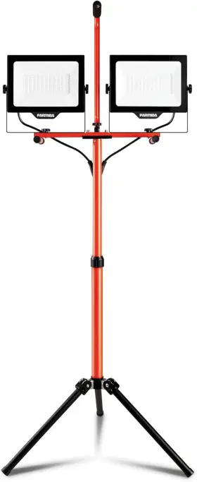 Pled-dhwl100w-or Parmida Led Technologies Dual-head Work Light 6ft Adjustable Tripod Stand 20 000 Lumen