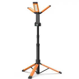 Rwl001 Partphoner Orange Rechargeable Led Work Light With Stand 67 Inch Tall Portable Cordless
