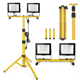 Pbphx 635401814309 14000lumen Led Work Lights With Stand - 2 Head Portable Light On