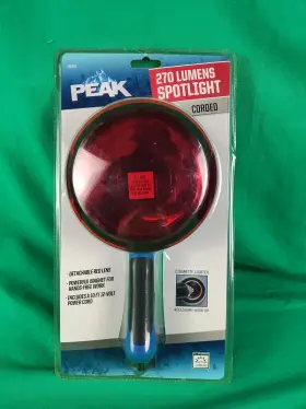 Pkc0tc5 Peak Corded 12v 12 Volt Spotlight Spot Light Lamp Detachable Red Lens