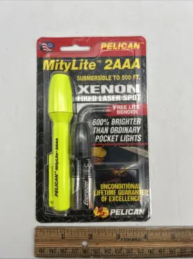 1900c Pelican Mitylite 1900 Flashlight Nos 4.75 Inch Long Xenon Fired Laser Spot