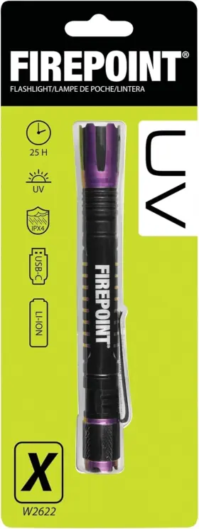 W2622 Performance Tool 039564154096 Firepoint-max Rechargeable Uv Led Flashlight