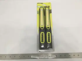Performax 725113303076 New 2-pk Cob Led Battery Operated Work Light 300/150 Lumen Magnetic Bk