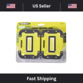 Fl-604-1000l Performax 1000 Lumen 2 Pack Portable Work Light 3-mode Aa Battery Operated Swivel Stand