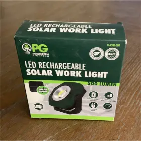 Cl-rswl-500 Pinegreen Lighting Work Light Led Rechargeable Solar Magnetic Base 500 Lumen