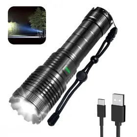 B0bqbnp9td Pluralla Xhp70 15000 Lumens Rechargeable Led Flashlight Zoomable Waterproof