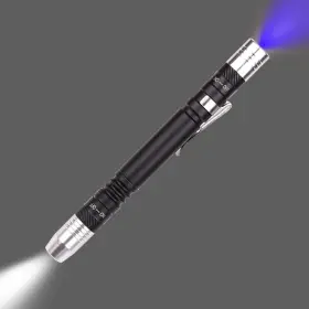 Sdt589 Pocketman Pen Light Detector Torch Ultra Violet White Purple For Test Mini Uv