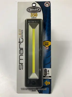 98068 Police Security Broad Beam Wide Led Work Light Flashlight 350 Lumens 4 Aa