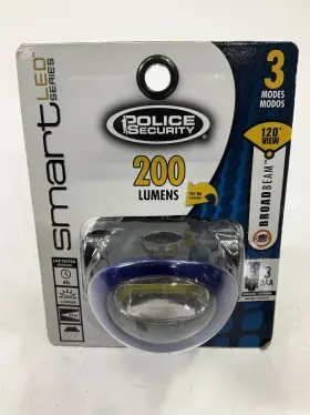 99645-200 Police Security Headlamp Head Mounted Flashlight Lamp 200 Lumen 3 Aaa