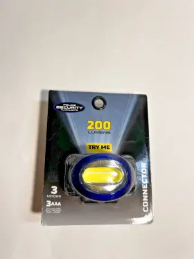 99645 Police Security Connector 200 Lm. Led 3aaa Headlamp Camping Hiking Fishing Light