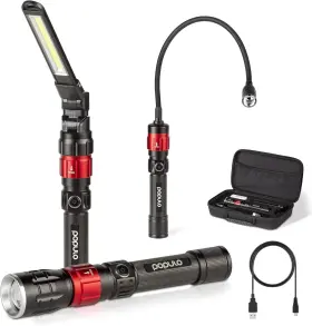 Pmlk-3 Populo 3 In 1 Led Work Lights Flashlight With Flexible Gooseneck And Slim Bar Light