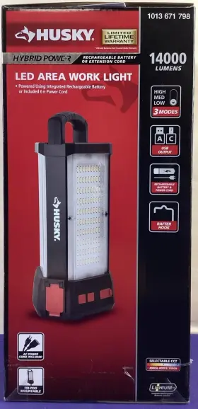 1013 Power 845473014099 Husky 671 798 Hybrid Led Area Rechargeable Work Light New